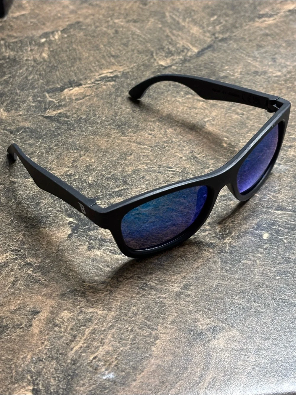 Babiators Polarized Sunglasses with Blue Mirror Lenses - Black Frame